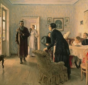 予期せぬ、1884-88 作： Ilya Efimovich Repin
